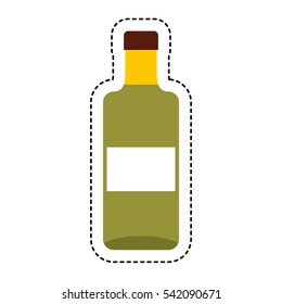 wine bottle drink isolated icon vector illustration design