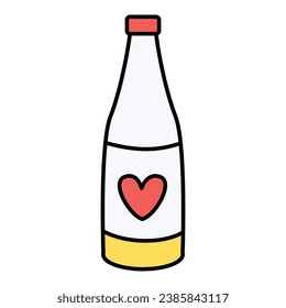 wine bottle  Fill inside vector icon which can easily modify or edit
