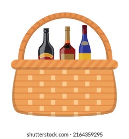 botella de vino Icono vector plano que puede modificar o editar fácilmente 