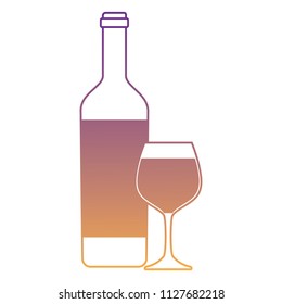 wine bottle and glass design