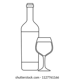 wine bottle and glass design