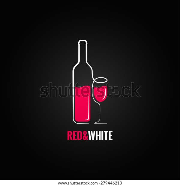 Wine Bottle Glass Design Background Stock Vector (Royalty Free ...