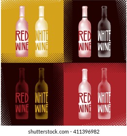 wine bottle glass design menu background
