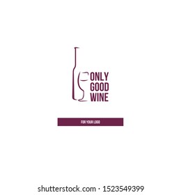 Wine bottle and glass icon