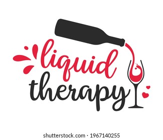 Wine bottle and wine glass icon with red liquid inside Isolated on white background.