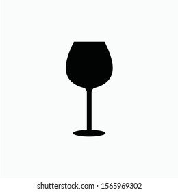 wine bottle glass icon vector sign symbol isolated