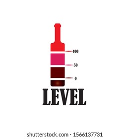 Wine bottle and glass logo symbol template vector illustration 
