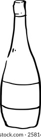Garrafa de vinho desenhado à mão ilustração.
