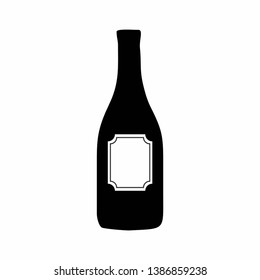 Wine Bottle icon, Beer Bottle icon in white background vector