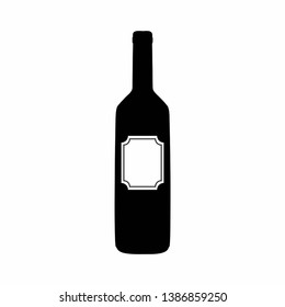 Wine Bottle icon, Beer Bottle icon in white background vector