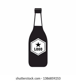 Wine Bottle icon, Beer Bottle icon in white background vector