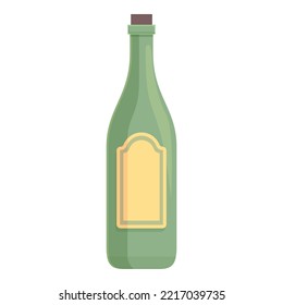 Wine bottle icon cartoon vector. Sleep insomnia. Bed health