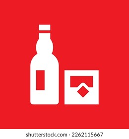 Weinflaschensymbol, gemeinsame grafische Ressourcen, Vektorgrafik.
