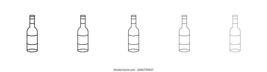 Wine bottle icon concept. graphic design, logo, Web, UI.