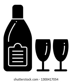 Wine bottle icon design 