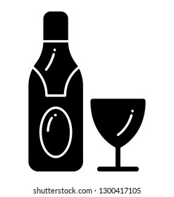 Wine bottle icon design 