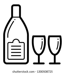 Wine bottle icon design 