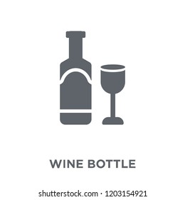 Wine bottle icon. Wine bottle design concept from  collection. Simple element vector illustration on white background.