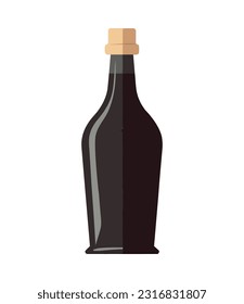 Diseño de iconos de botellas de vino, aislado en el icono de fondo aislado
