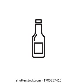wine bottle icon design template. Trendy style, vector eps 10