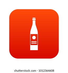 Wine bottle icon digital red for any design isolated on white vector illustration