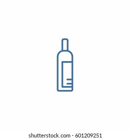 Wine bottle icon. Drink sign vector