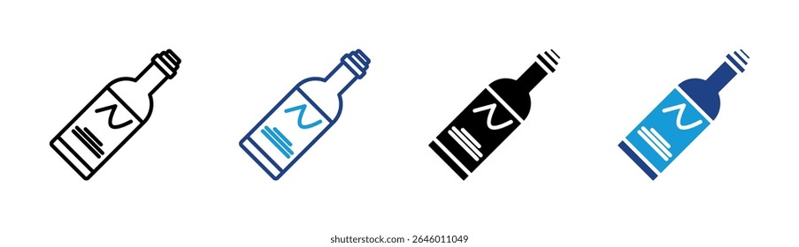 Elemento del icono de la botella de vino para el diseño