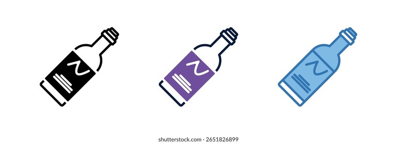 Elemento del icono de la botella de vino para el diseño