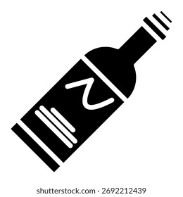 Elemento de ícone de garrafa de vinho para design