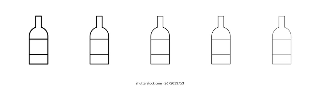 Icono de botella de vino lleno concepto de signo plano para el Diseño web.