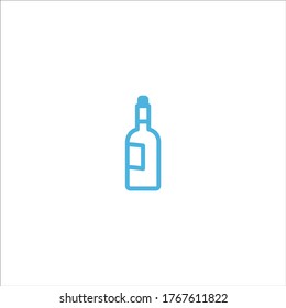wine bottle icon flat vector logo design trendy illustration signage symbol graphic simple