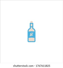 wine bottle icon flat vector logo design trendy illustration signage symbol graphic simple