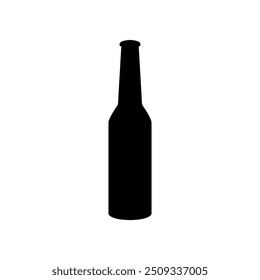 Wine bottle icon illustrated on background