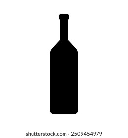 Wine bottle icon illustrated on background