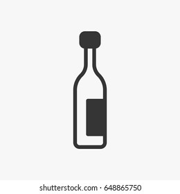 Wine bottle icon illustration isolated sign symbol