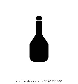 Wine bottle icon isolated on white background. Vector illustration.