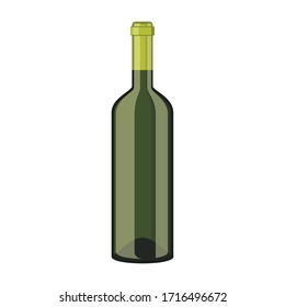 Wine bottle icon isolated on white background. Vector illustration