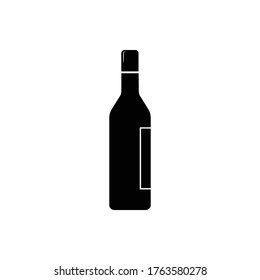 Wine bottle icon isolated on white background. Vector illustration.