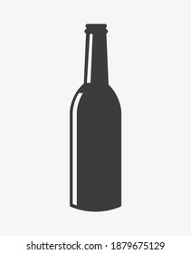 Icono de botella de vino aislado en fondo blanco. Ilustración vectorial.