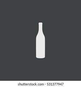 wine bottle icon isolated on black background