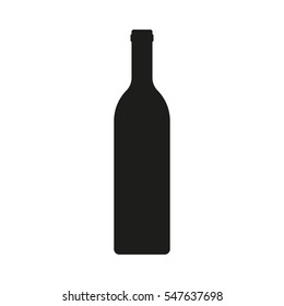 Wine bottle icon isolated on white background. Vector illustration. - Shutterstock ID 547637698