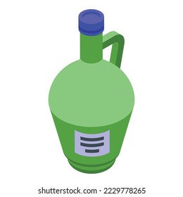 Wine bottle icon isometric vector. Sommelier glass. People taste