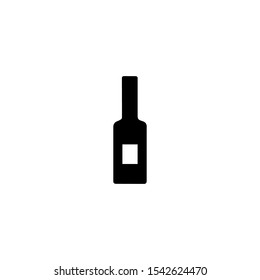 Wine bottle icon. Wine logo design element. Alcohol drink symbol
