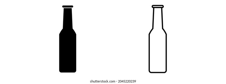 wine bottle icon set vector sign symbol