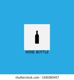 wine bottle icon sign signifier vector