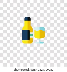 wine bottle icon sign and symbol. wine bottle color icon for website design and mobile app development. Simple Element from luxury shop collection for mobile concept and web apps icon.