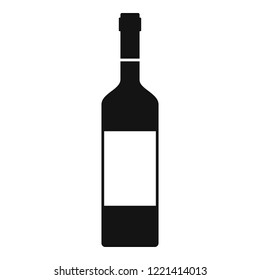 Wine bottle icon. Simple illustration of wine bottle vector icon for web design isolated on white background