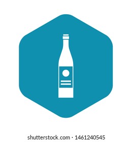 Wine bottle icon. Simple illustration of wine bottle vector icon for web