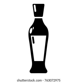 Wine bottle icon. Simple illustration of wine bottle vector icon for web