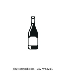 Wine Bottle icon. Simple Wine Bottle icon for social media, app and web design. Vector illustration.